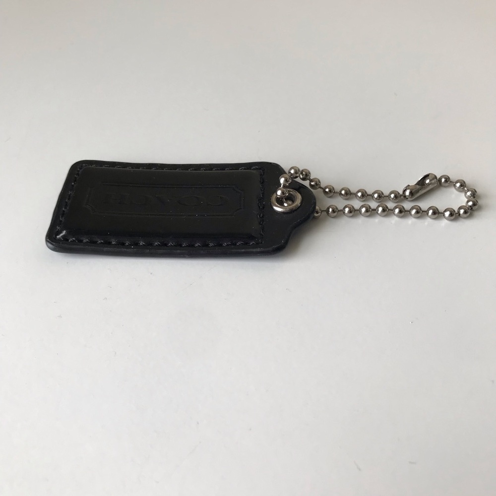 Coach Patent Leather Large Hang Tag On Ball Chain - Picture 8 of 12